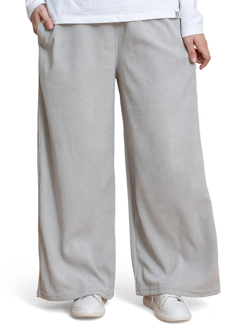 Grey Velvet Wide Leg (W) - Khotwh